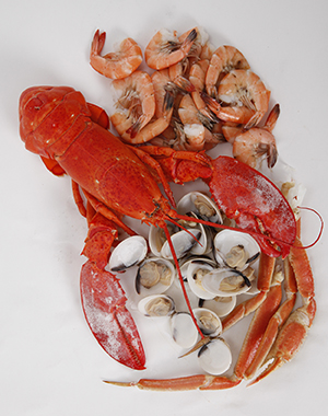 Foods containing shellfish.